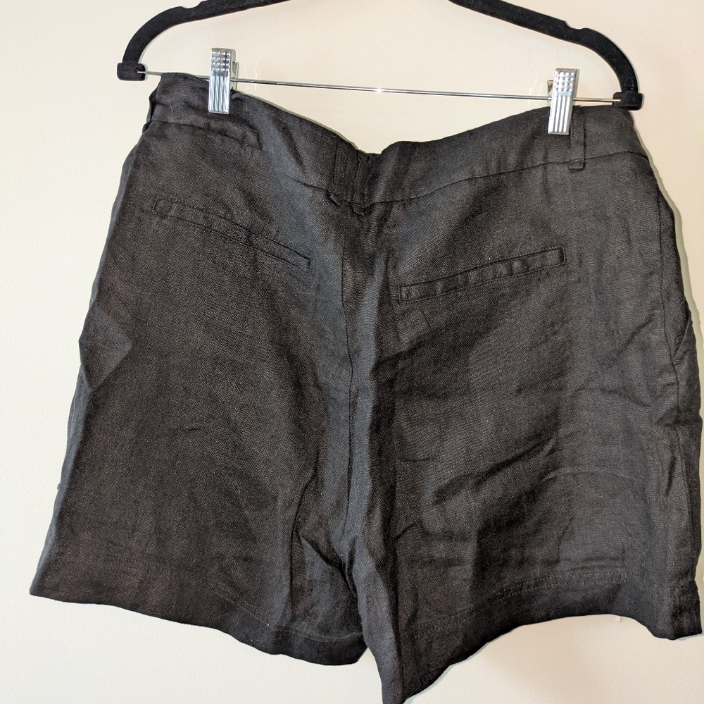 Free People - Black Linen Shorts - Picture 2 of 3